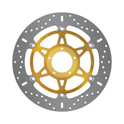 EBC X-Series Brake Rotor for 2007-2013, 2018-2025 DUCATI X Series Gold Silver Front Rear Two Piece (Floating) Aluminium Alloy Stainless Steel