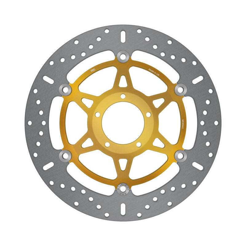 EBC X-Series Brake Rotor for 2007-2013, 2018-2025 DUCATI X Series Gold Silver Front Rear Two Piece (Floating) Aluminium Alloy Stainless Steel