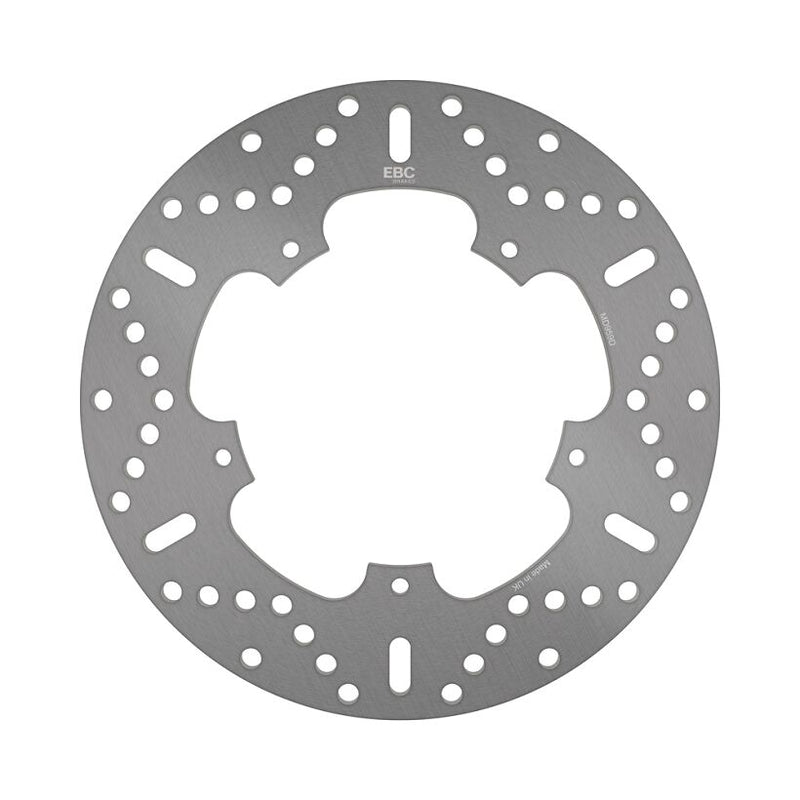 EBC Round D-Series Scooter Brake Rotor for 2000-2014 PIAGGIO Scooter Series Silver Stainless Steel Front One Piece (Fixed)