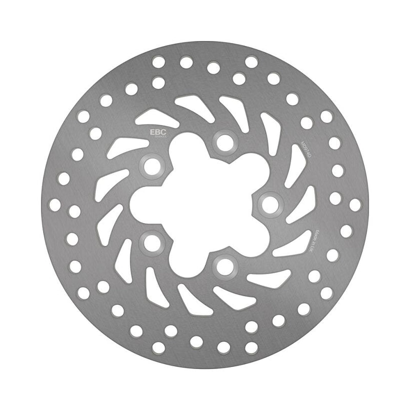 EBC Round D-Series Scooter Brake Rotor for 2001-2007, 2009, 2013 KYMCO Scooter Series Silver Stainless Steel Rear One Piece (Fixed) #MD974D