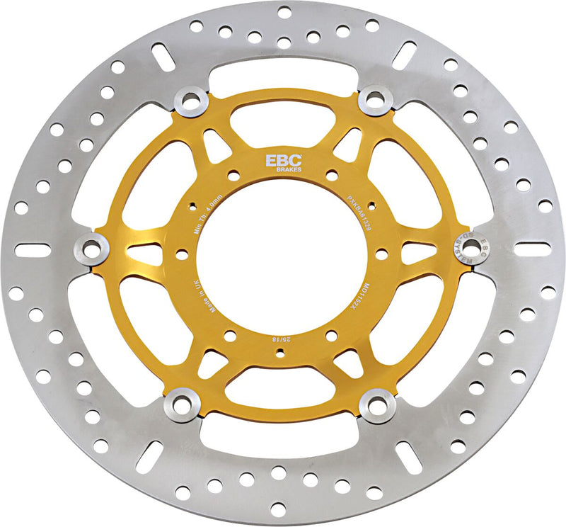 EBC MD Series Pro-Lite Contour X Brake Rotor for 2001-2021, 2023-2026 HONDA Polished Yellow Front Two Piece (Floating) Steel
