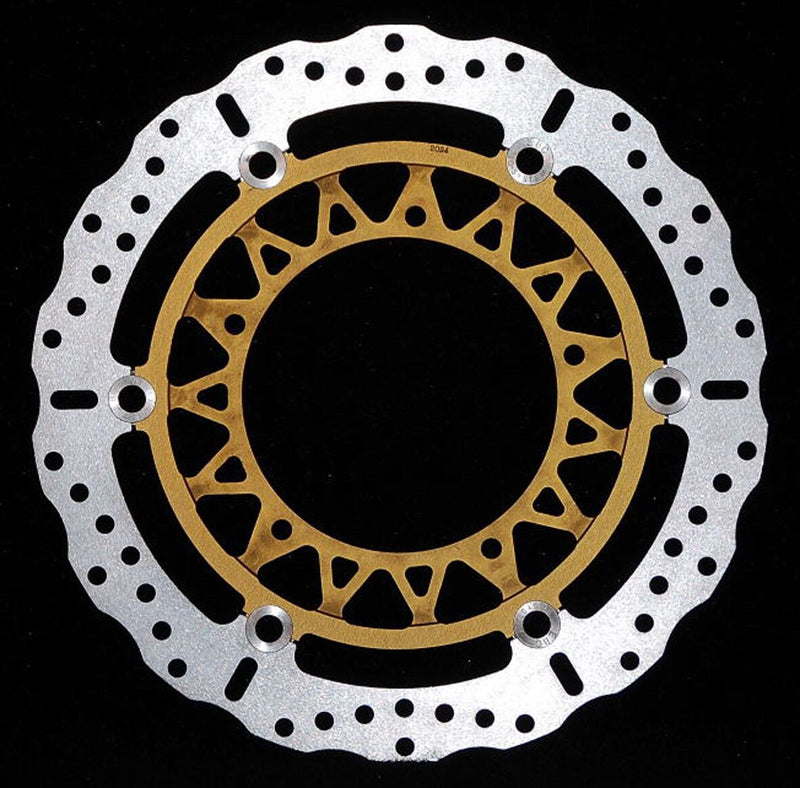 EBC Contour X Series Brake Rotor for 2007-2014 YAMAHA YZF-R1 1000 XC Series Gold Silver Front Two Piece (Floating) Aluminium Alloy Stainless Steel... #MD2102XC