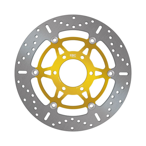 EBC XC SERIES FLOATING CONTOUR for 1997-2004 TRIUMPH Floating Wave® Brake Rotor Gold Silver Full-Floating Front Two Piece (Floating) Aluminium Stai...