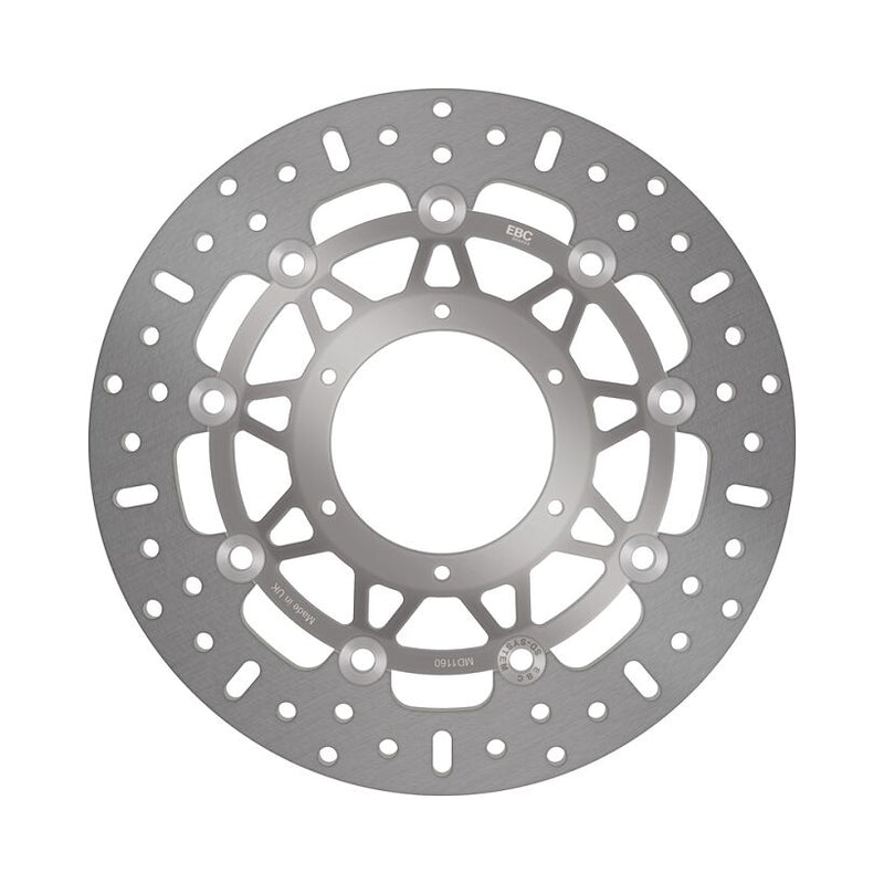 EBC Round Pro-Lite Brake Rotor for 2006-2015 HONDA CBF Pro-Lite Series Silver Stainless Steel Front Two Piece (Floating) Aluminium Alloy