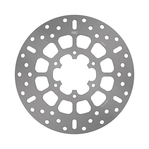 EBC Round Fixed Brake Rotor Silver Stainless Steel Rear One Piece (Fixed) Zinc