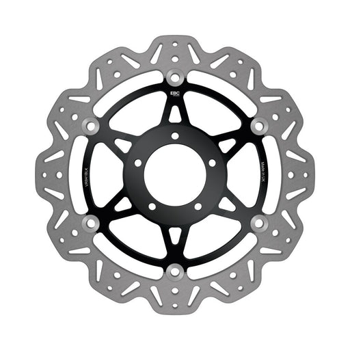 EBC VR Series Vee-Rotor™ for 2009-2025 DUCATI Vee Series Brake Rotor Black Stainless Steel Front Two Piece (Floating)