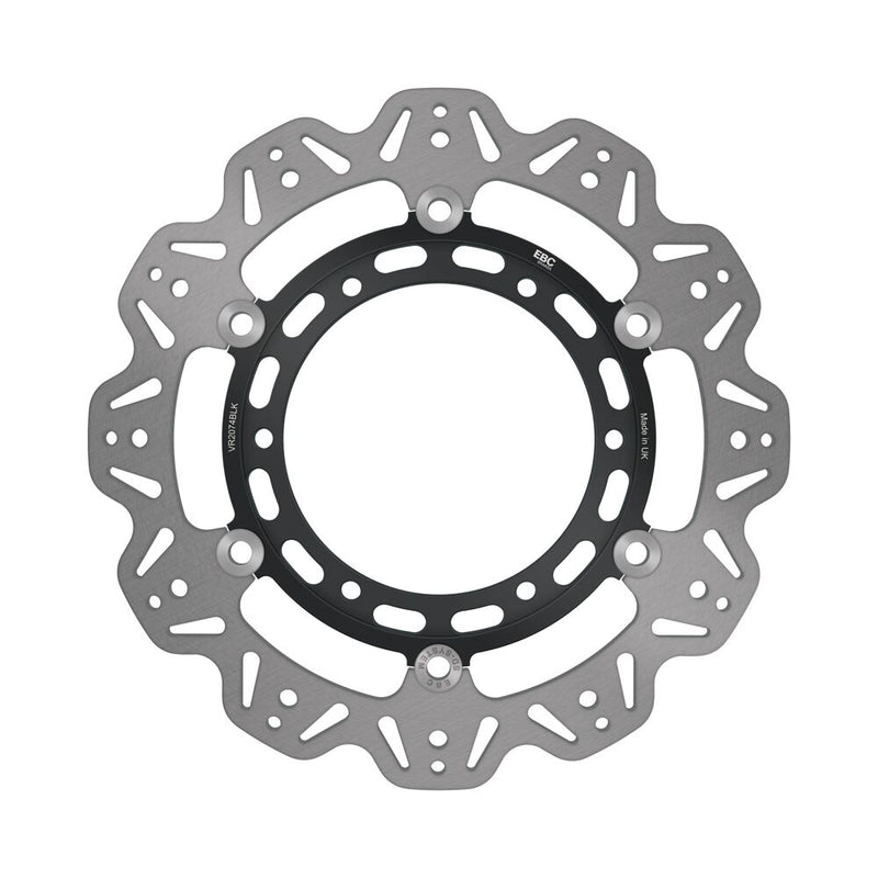EBC VR Series Vee-Rotor™ for 1995-2016 YAMAHA Vee Series Brake Rotor Black Stainless Steel Front Two Piece (Floating)