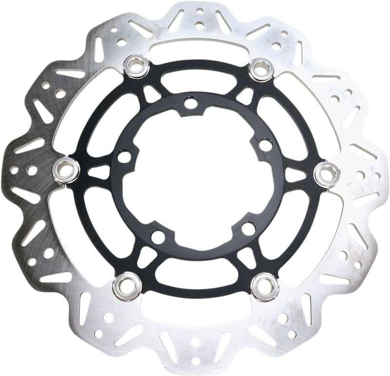 EBC VR Series Vee-Rotor™ for 2008-2026 SUZUKI Vee Series Brake Rotor Black Stainless Steel Front Two Piece (Floating)