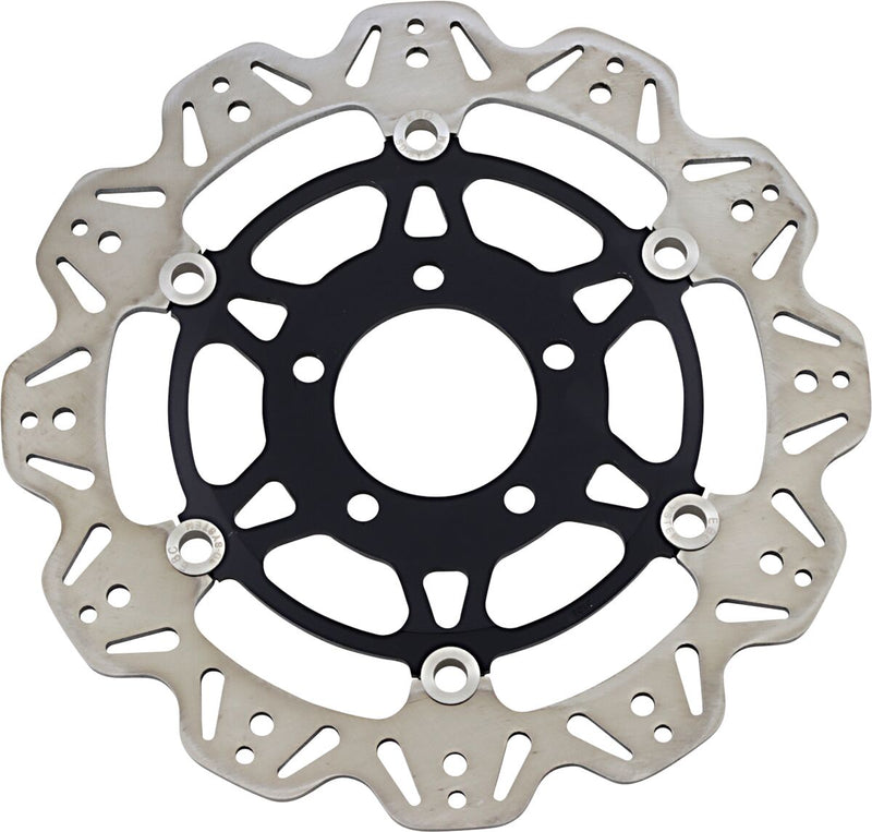 EBC VR Series Vee-Rotor™ for 2003-2005 SUZUKI GSX-R Vee Series Brake Rotor Black Stainless Steel Front Two Piece (Floating)