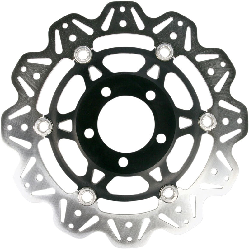 EBC VR Series Vee-Rotor™ for 2004-2019 KAWASAKI Vee Series Brake Rotor Black Stainless Steel Front Two Piece (Floating)