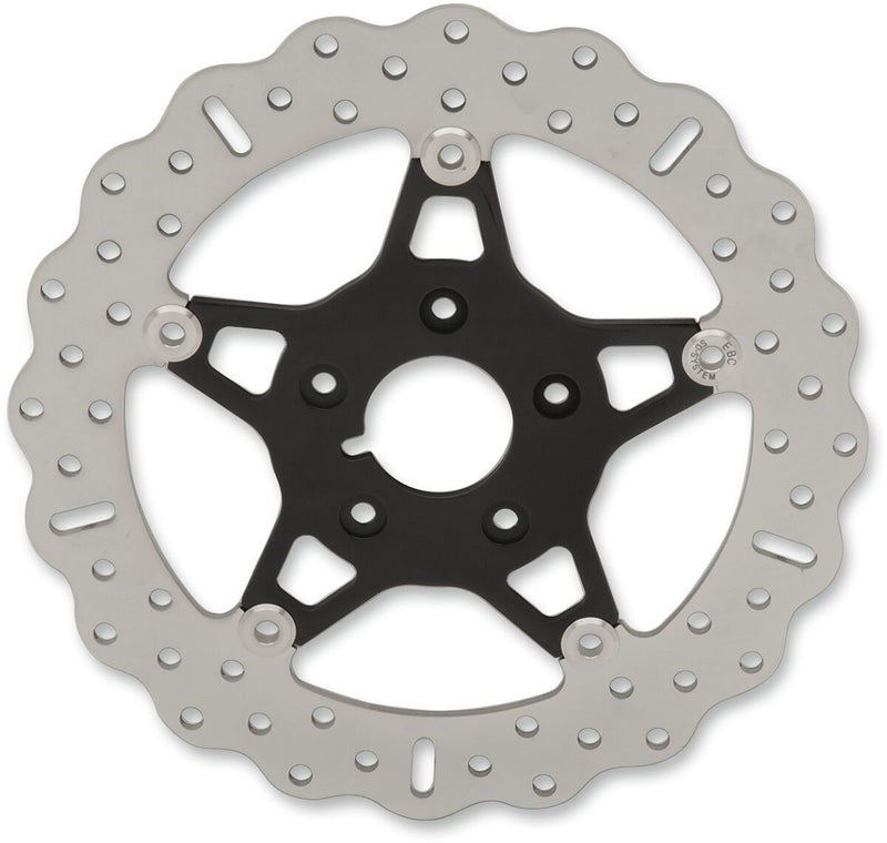 EBC FSD Series Stainless Steel Front Brake Rotor for Big Twins for 1987-1999 Harley-Davidson Black Polished Narrow Band