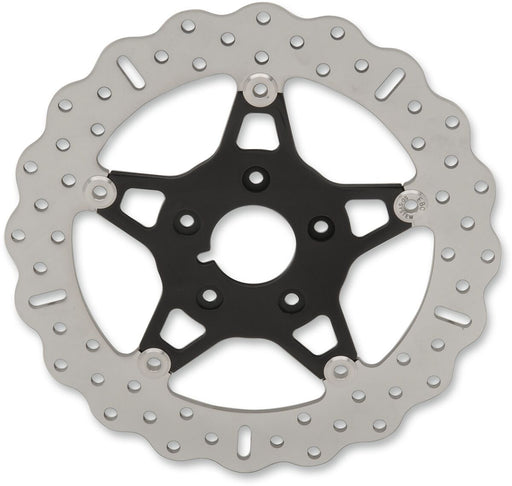 EBC FSD Series Stainless Steel Front Brake Rotor for Big Twins for 1987-1999 Harley-Davidson Black Polished Narrow Band