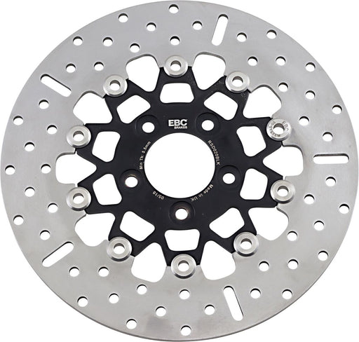 EBC Custom Stainless Steel Rear Brake Rotor for 1980-1983, 2000-2026 Harley-Davidson Black Chrome Wide Band Two Piece (Floating)