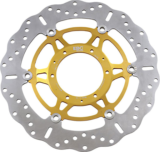 EBC Pro-Lite XC Contour Brake Rotor for 2008-2019, 2021, 2023-2026 HONDA CBR 1000 RR XC Series Gold Silver Front Two Piece (Floating) Stainless Ste...