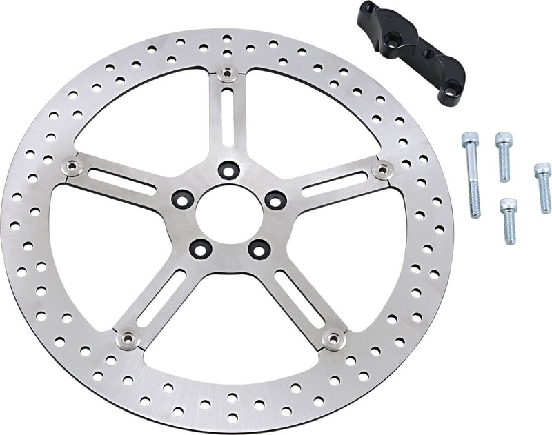 Arlen Ness Big Brake 15 in. Left Floating Rotor Kit for 2000-2005 Harley-Davidson Dyna and 2000-2017 Harley-Davidson Softail Motorcycles #02-965