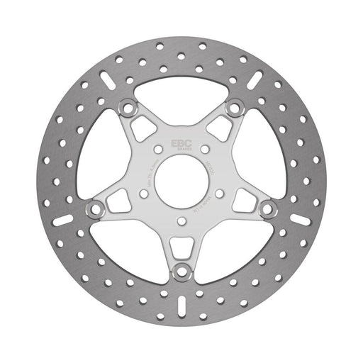 EBC Round Pro-Lite Brake Rotor for 2008-2019 Harley-Davidson Black Silver Front Front Left Two Piece (Floating) Aluminium Alloy Stainless Steel