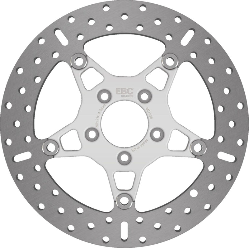 EBC Brake Rotor for 2013-2024 Harley-Davidson Polished Silver Front Two Piece (Floating) Stainless Steel