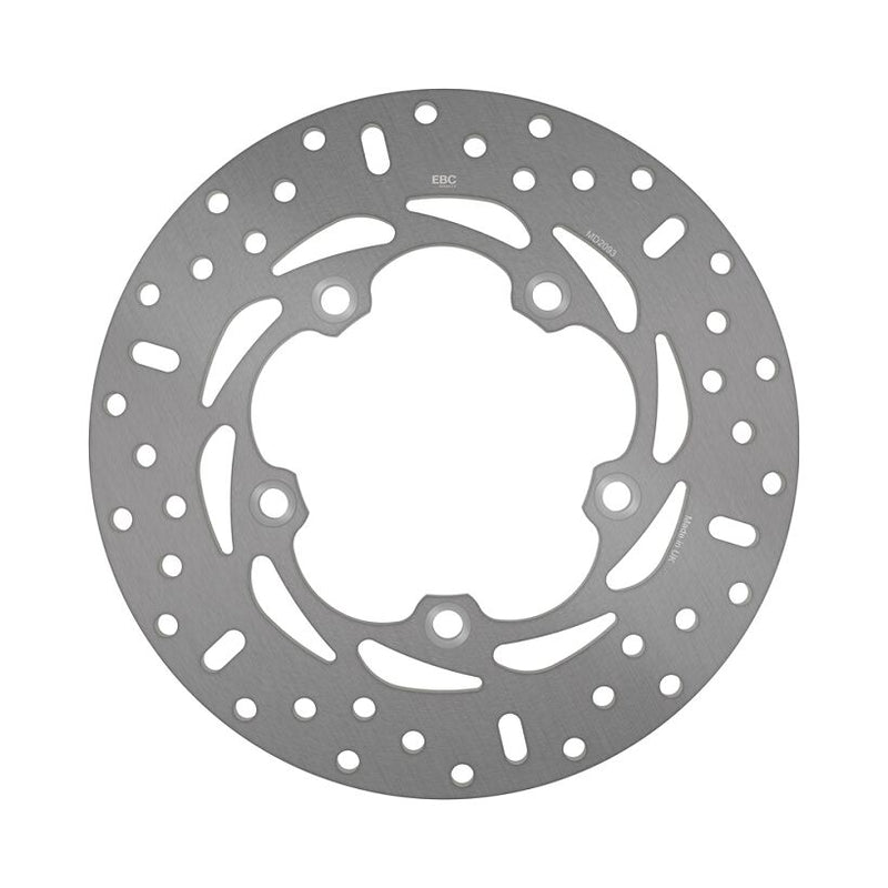 EBC Round HPSR solid brake rotor for 2004-2014 YAMAHA HPSR Series Silver Stainless Steel Solid-Mount Rear One Piece (Fixed)