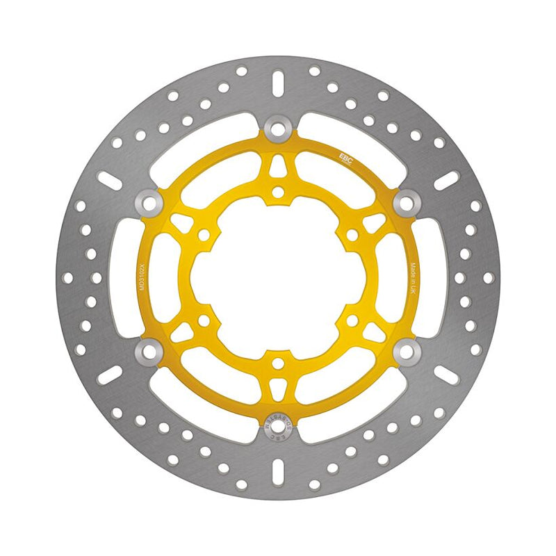 EBC X-Series Brake Rotor for 2009-2017 SUZUKI GSX-R 1000 X Series Gold Stainless Steel Front Two Piece (Floating) Aluminium