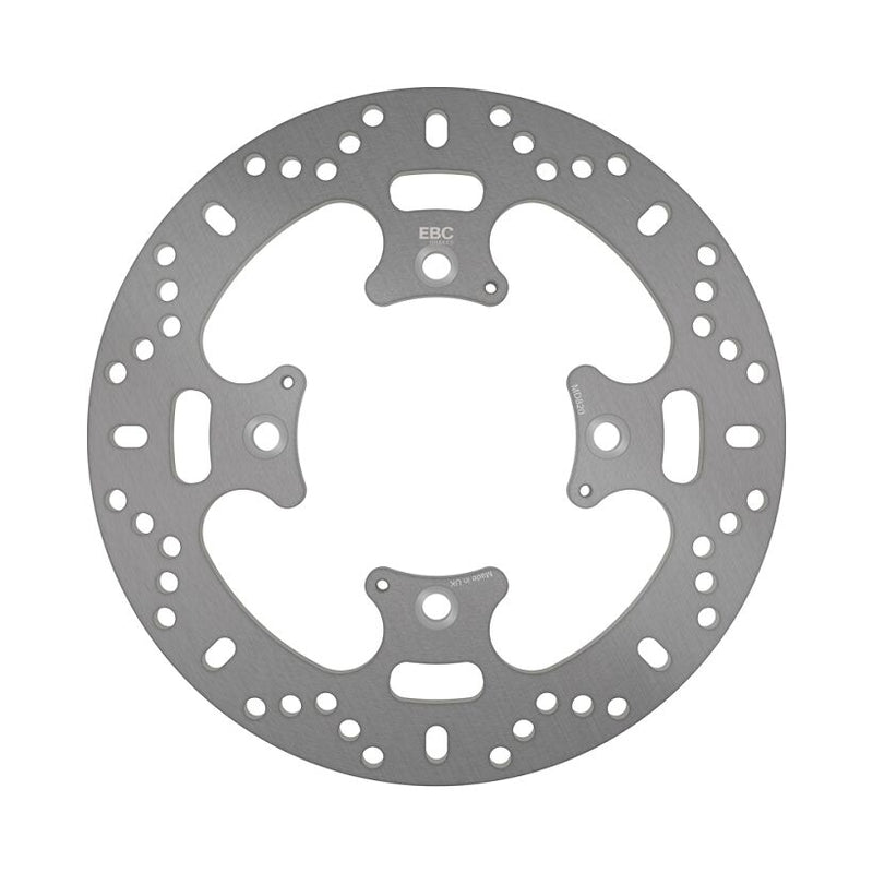 EBC Round Fixed Brake Rotor for 2008-2025 TRIUMPH Silver Stainless Steel Solid-Mount Rear One Piece (Fixed)