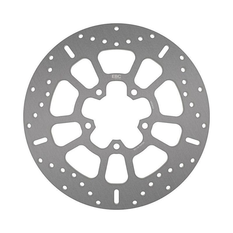 EBC Round Fixed Brake Rotor for 2009-2018 TRIUMPH THUNDERBIRD Silver Stainless Steel Solid-Mount Front One Piece (Fixed)