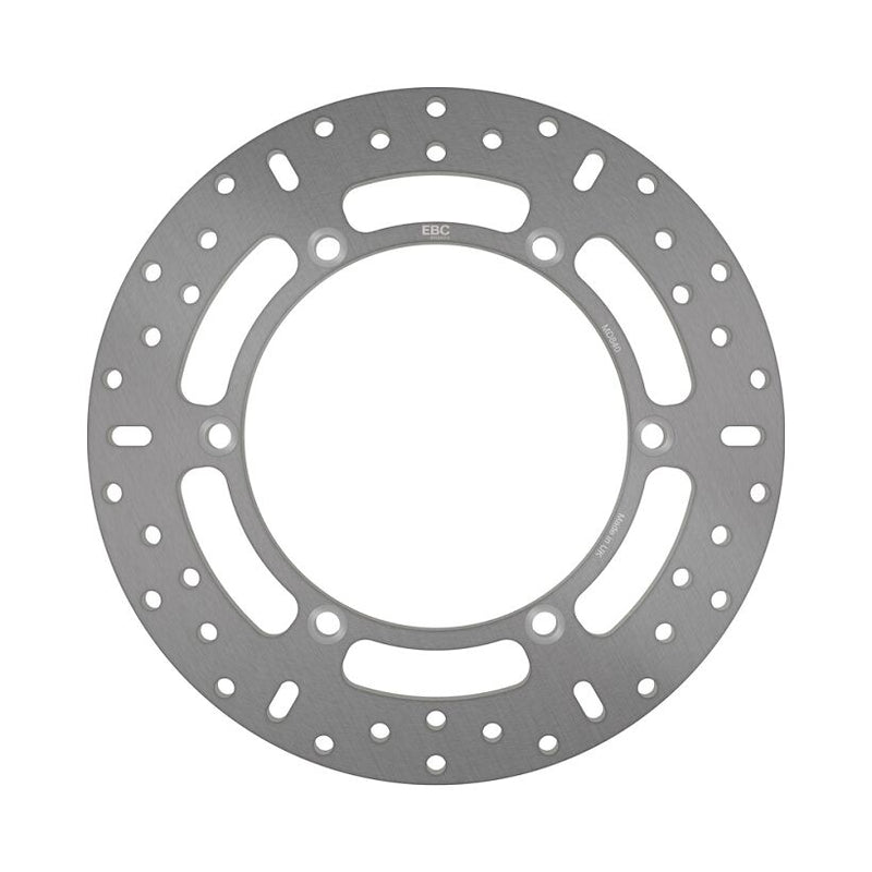 EBC Round HPSR solid brake rotor for 2007-2020 MOTO GUZZI HPSR Series Silver Stainless Steel Solid-Mount Rear One Piece (Fixed)