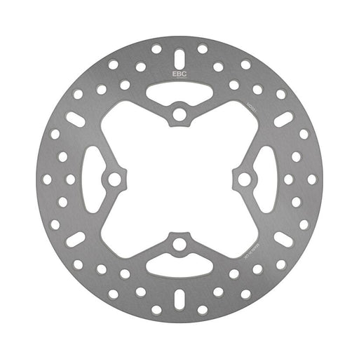 EBC Round Fixed Brake Rotor for 2013-2023 TRIUMPH Silver Stainless Steel Solid-Mount Rear One Piece (Fixed)