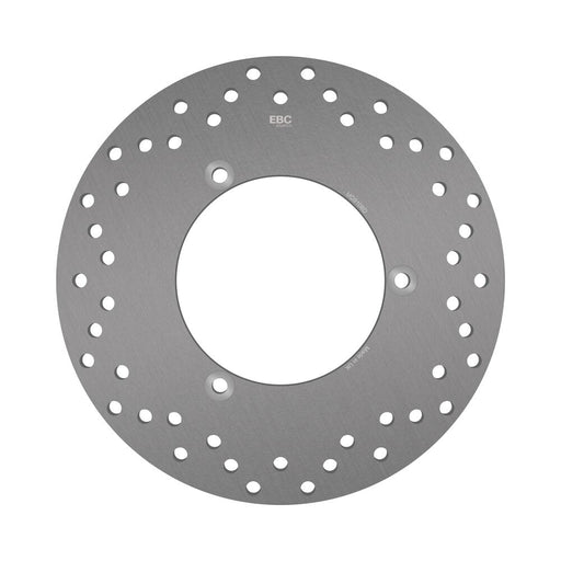 EBC Round D-Series Scooter Brake Rotor for 2006-2008, 2011-2017 YAMAHA Scooter Series Silver Stainless Steel Solid-Mount Rear One Piece (Fixed)