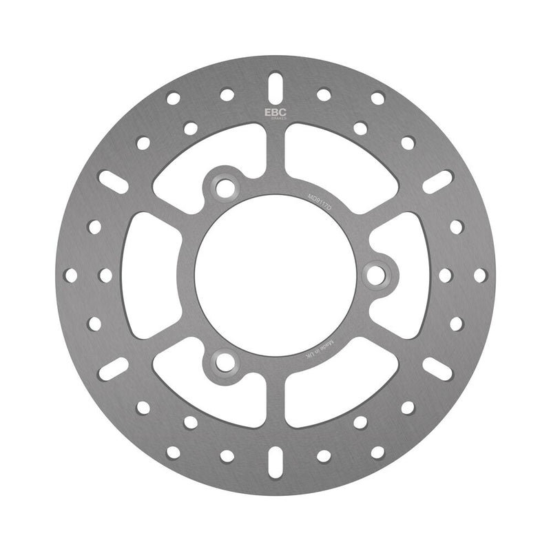 EBC Round D-Series Scooter Brake Rotor for 2007-2013 SUZUKI Scooter Series Silver Stainless Steel Solid-Mount Rear One Piece (Fixed)