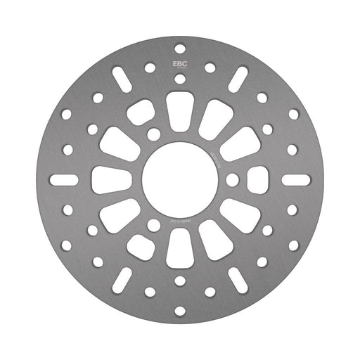 EBC Round D-Series Scooter Brake Rotor for 2008-2013 YAMAHA XC 125 E Scooter Series Silver Stainless Steel Solid-Mount Front One Piece (Fixed)