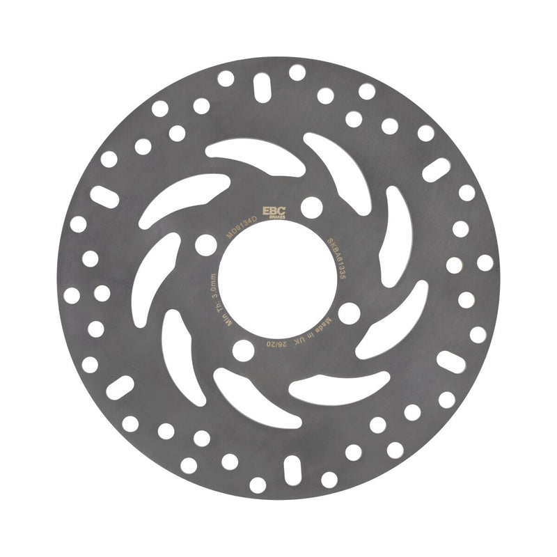 EBC Round D-Series Scooter Brake Rotor for 2010-2022 HONDA Scooter Series Silver Stainless Steel Solid-Mount Front One Piece (Fixed)