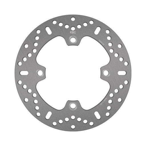 EBC Round D-Series Scooter Brake Rotor for 2003-2012, 2015-2022 HONDA Scooter Series Silver Stainless Steel Solid-Mount Rear One Piece (Fixed)