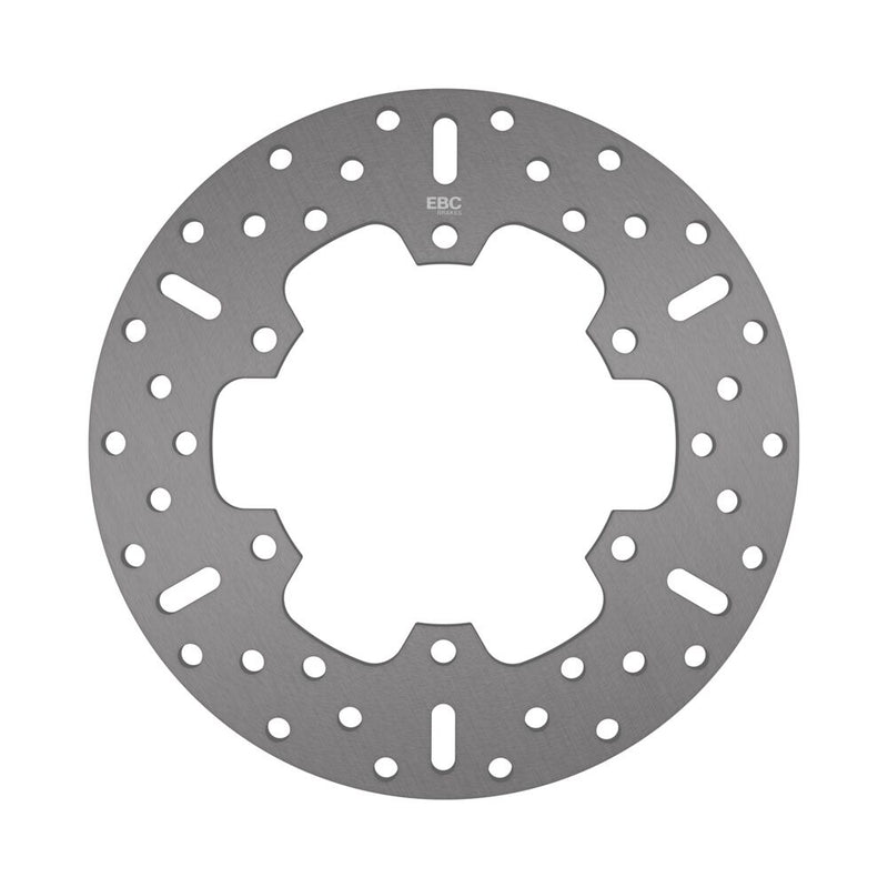 EBC Round Fixed Brake Rotor for 2014-2020 YAMAHA Silver Stainless Steel Solid-Mount Rear One Piece (Fixed)