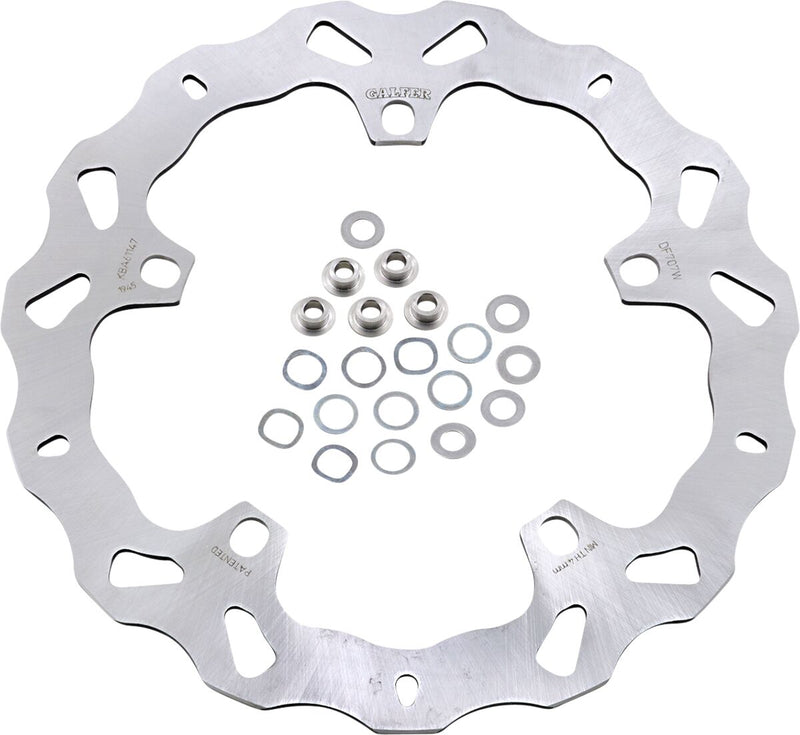 Galfer Brake Rotors Brake Rotor Kit Silver Front One Piece (Fixed) 420 High-Carbon Stainless Steel Each