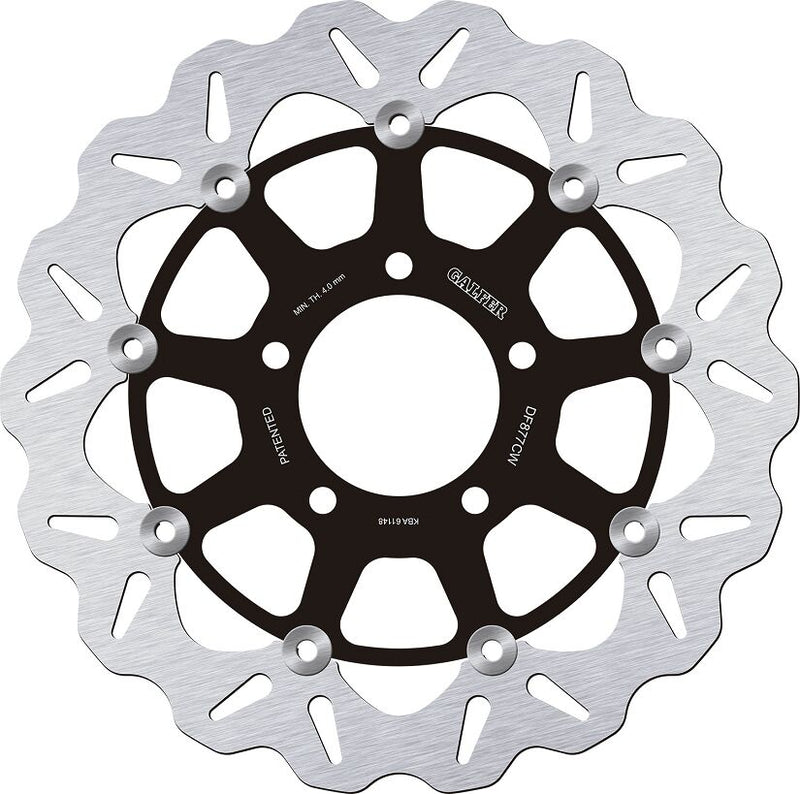 Galfer Brake Rotors for 2000-2006 TRIUMPH Wave® Black Silver Full-Floating Front Two Piece (Floating) Aluminium Stainless Steel