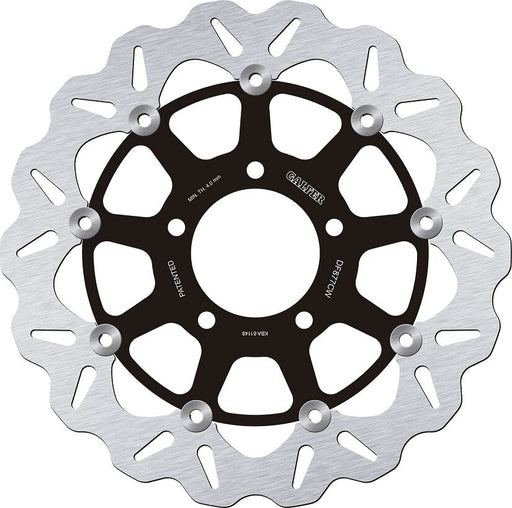 Galfer Brake Rotors for 2000-2006 TRIUMPH Wave® Black Silver Full-Floating Front Two Piece (Floating) Aluminium Stainless Steel