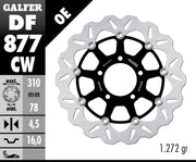 Galfer Brake Rotors for 2000-2006 TRIUMPH Wave® Black Silver Full-Floating Front Two Piece (Floating) Aluminium Stainless Steel Each