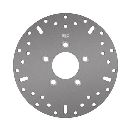 EBC Round D-Series Scooter Brake Rotor Scooter Series Gold Silver Solid-Mount Rear One Piece (Fixed) Stainless Steel Zinc