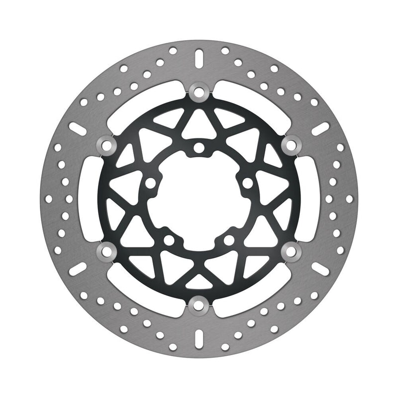 EBC X-Series Brake Rotor for 2016-2024 TRIUMPH X Series Black Silver Full-Floating Front Two Piece (Floating) Aluminium Stainless Steel