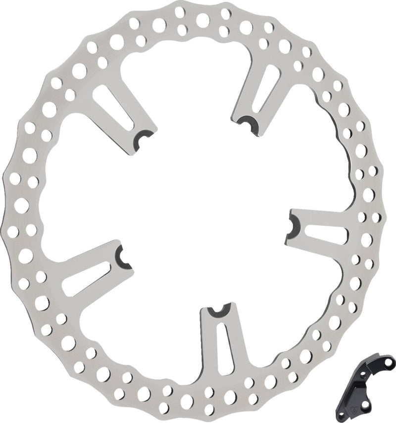 Arlen Ness 15 in. Left Side Big Brake Jagged Floating Rotor Kit for 2006-2017 Harley-Davidson Dyna Motorcycles #02-991
