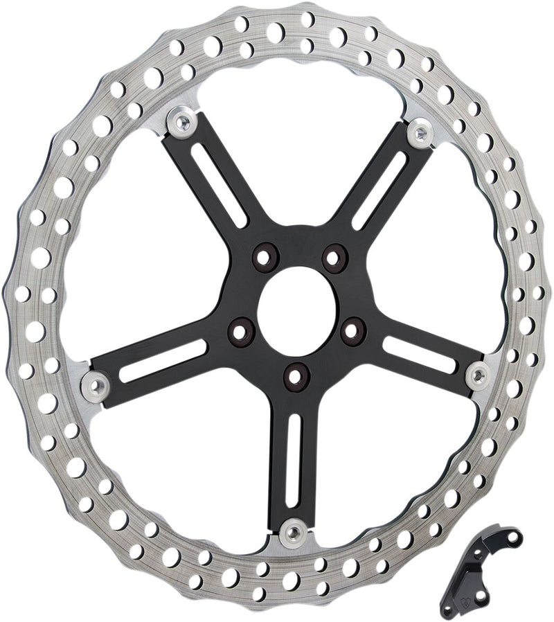 Arlen Ness 15 in. Right Side Big Brake Jagged Floating Rotor Kit for 2006-2017 Harley-Davidson Dyna and 2014-2017 Harley-Davidson Softail Motorcycles #02-995