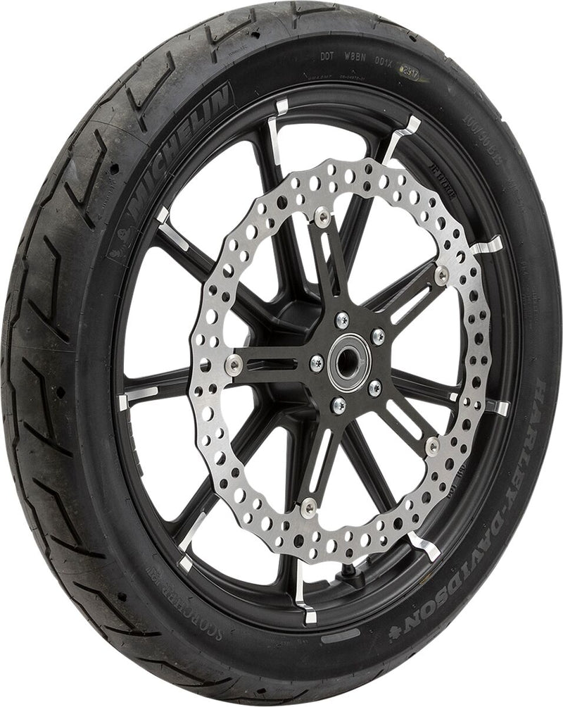 Arlen Ness 15 in. Right Side Big Brake Jagged Floating Rotor Kit for 2006-2017 Harley-Davidson Dyna and 2014-2017 Harley-Davidson Softail Motorcycles