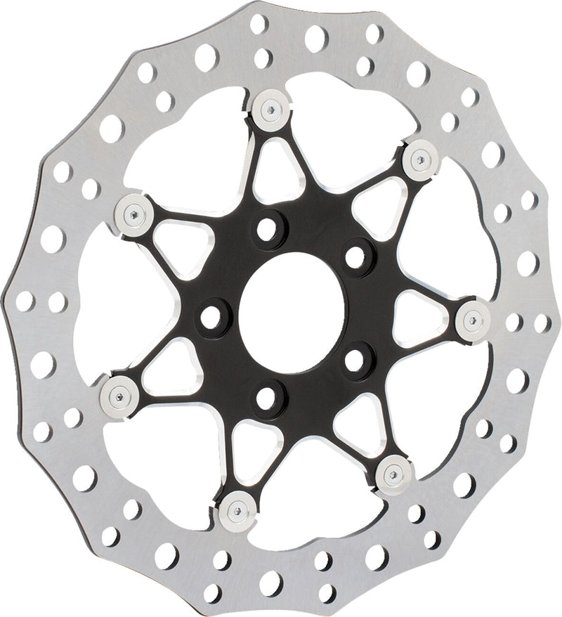 Arlen Ness Black Front 11.8 in. Procross Two-Piece Floating Brake Rotor for Various Various Harley-Davidson Motorcycles (See Fitment List)