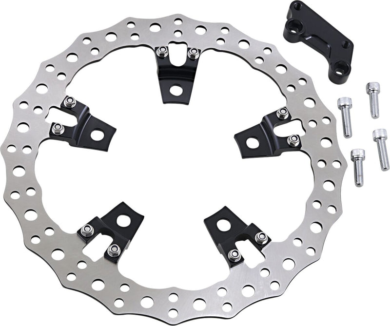 Arlen Ness 14 in. Left Side Big Brake Jagged Floating Rotor Kit for 2014-2026 Harley-Davidson Touring Motorcycles #02-950