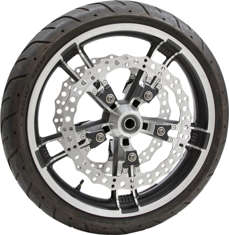 Arlen Ness 14 in. Left Side Big Brake Jagged Floating Rotor Kit for 2014-2026 Harley-Davidson Touring Motorcycles #02-950