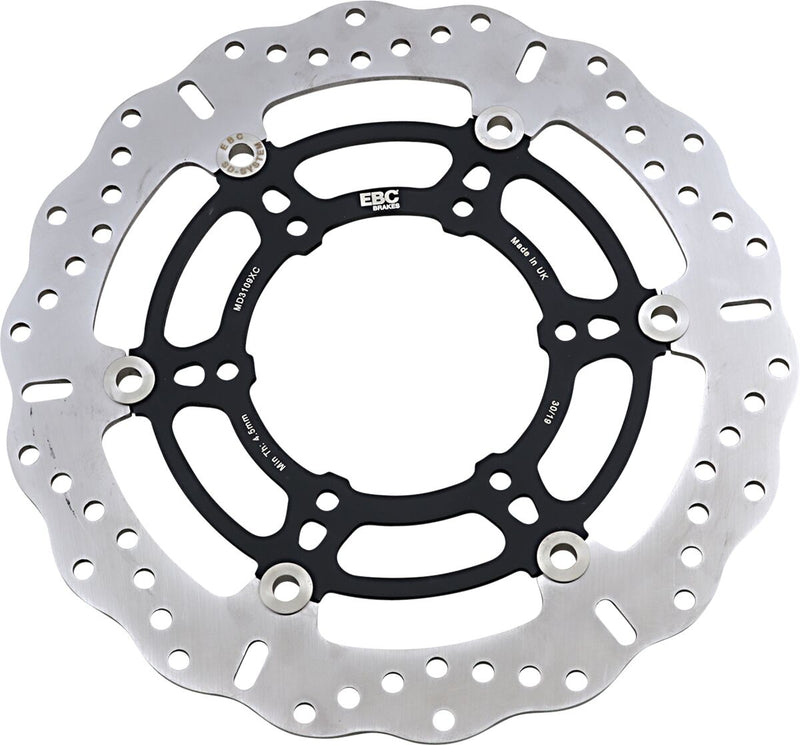 EBC Pro-Lite XC Contour Brake Rotor for 2015-2026 SUZUKI GSX-S 1000 XC Series Black Silver Front Two Piece (Floating) Stainless Steel