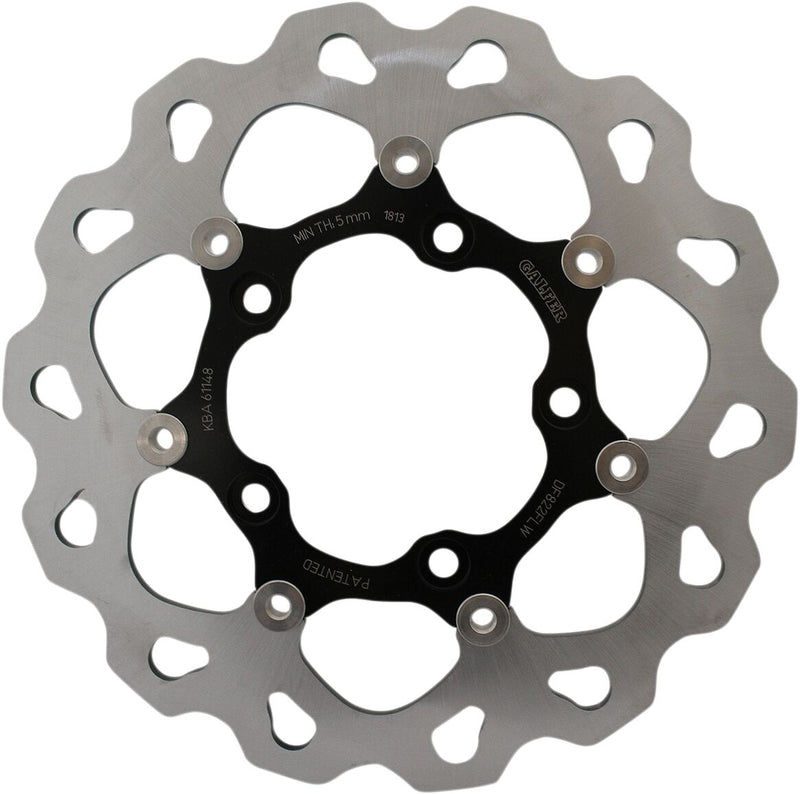 Galfer Brake Rotors for 2006-2017 Harley-Davidson Black Silver Rear Two Piece (Floating) 420 High-Carbon Stainless Steel