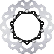 Galfer Brake Rotors for 2008-2018 Harley-Davidson Black Silver Front Two Piece (Floating) 420 High-Carbon Stainless Steel