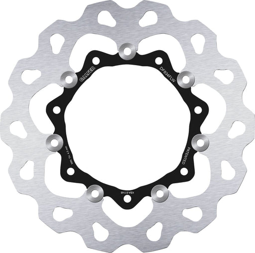Galfer Brake Rotors for 2008-2018 Harley-Davidson Black Silver Front Two Piece (Floating) 420 High-Carbon Stainless Steel