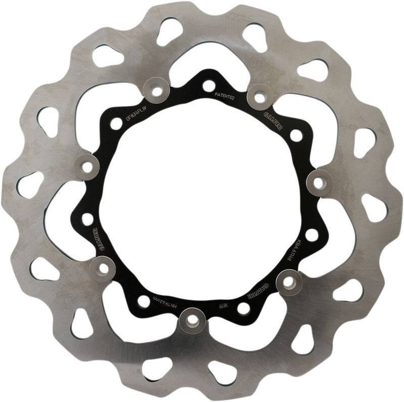 Galfer Brake Rotors for 2008-2018 Harley-Davidson Black Silver Front Two Piece (Floating) 420 High-Carbon Stainless Steel Each